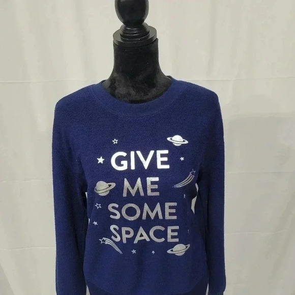 No Boundaries Give Me Some Space Sweatshirt Juniors Metallic Stretch M (7-9) - Picture 8 of 8